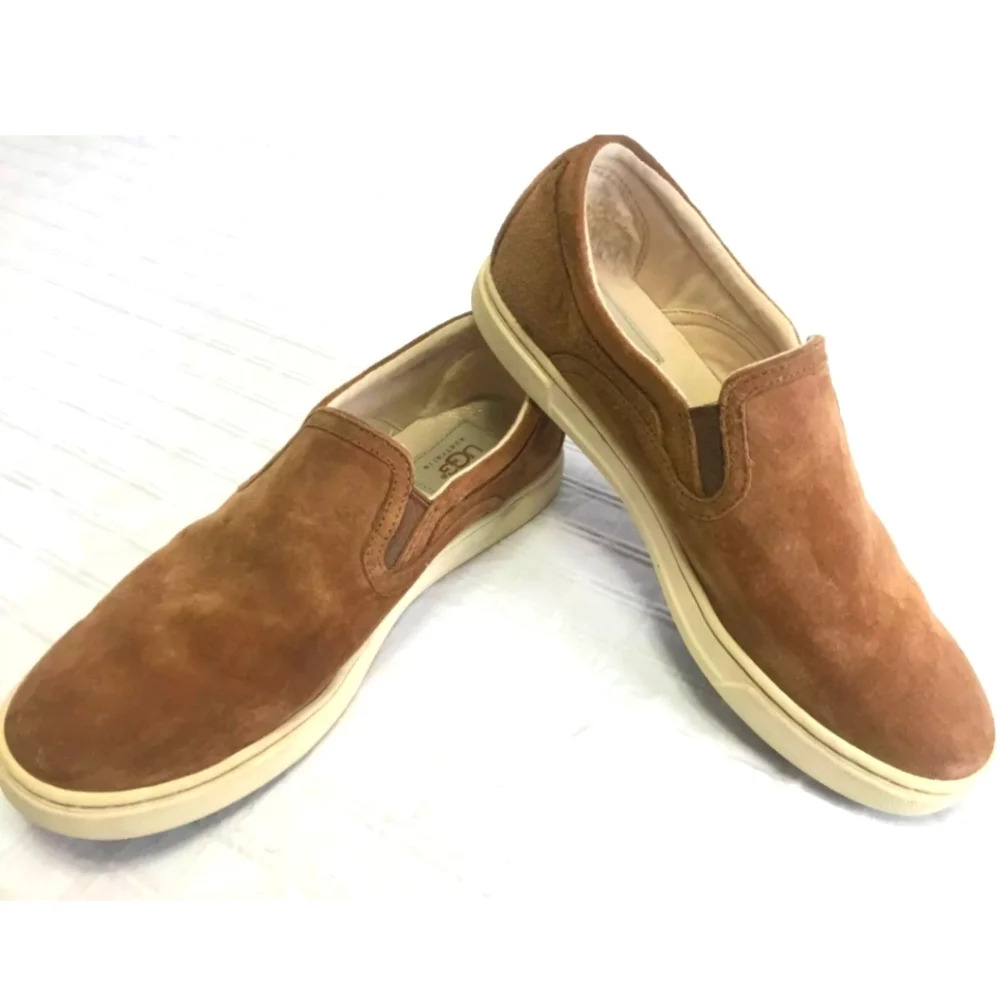UGG Fierce Chestnut Brown Suede Women's Slip-Ons Sneakers, Sz 8